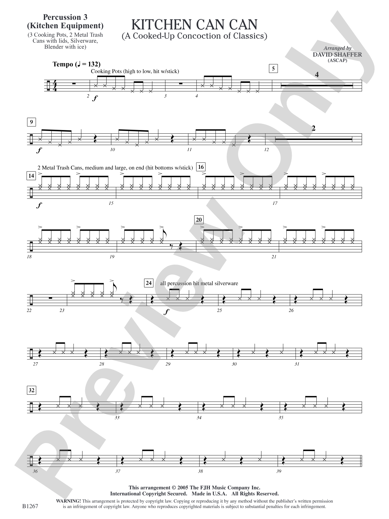 Kitchen Can Can (A Cooked-Up Concoction of Classics): Percussion 3
