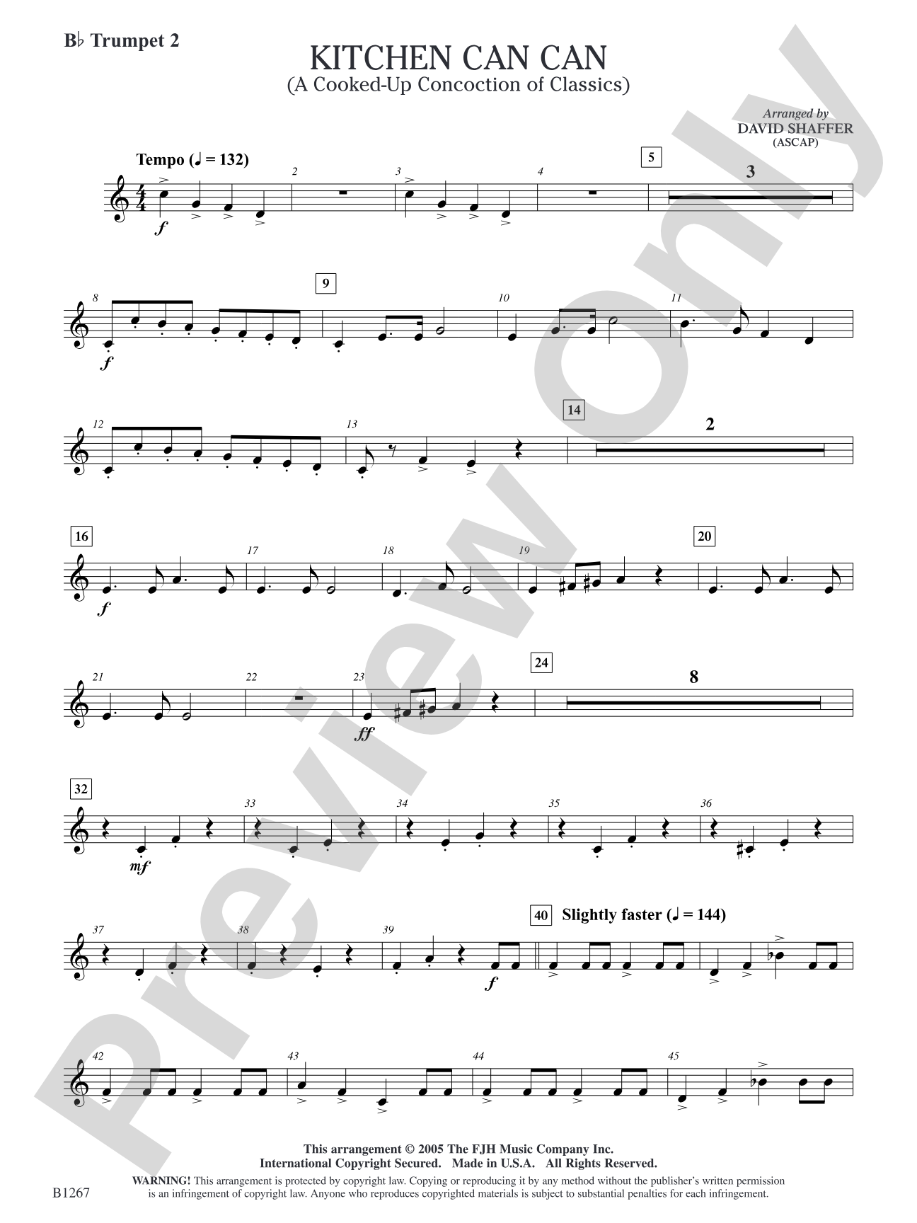 Kitchen Can Can (A Cooked-Up Concoction of Classics): B-flat Trumpet 2