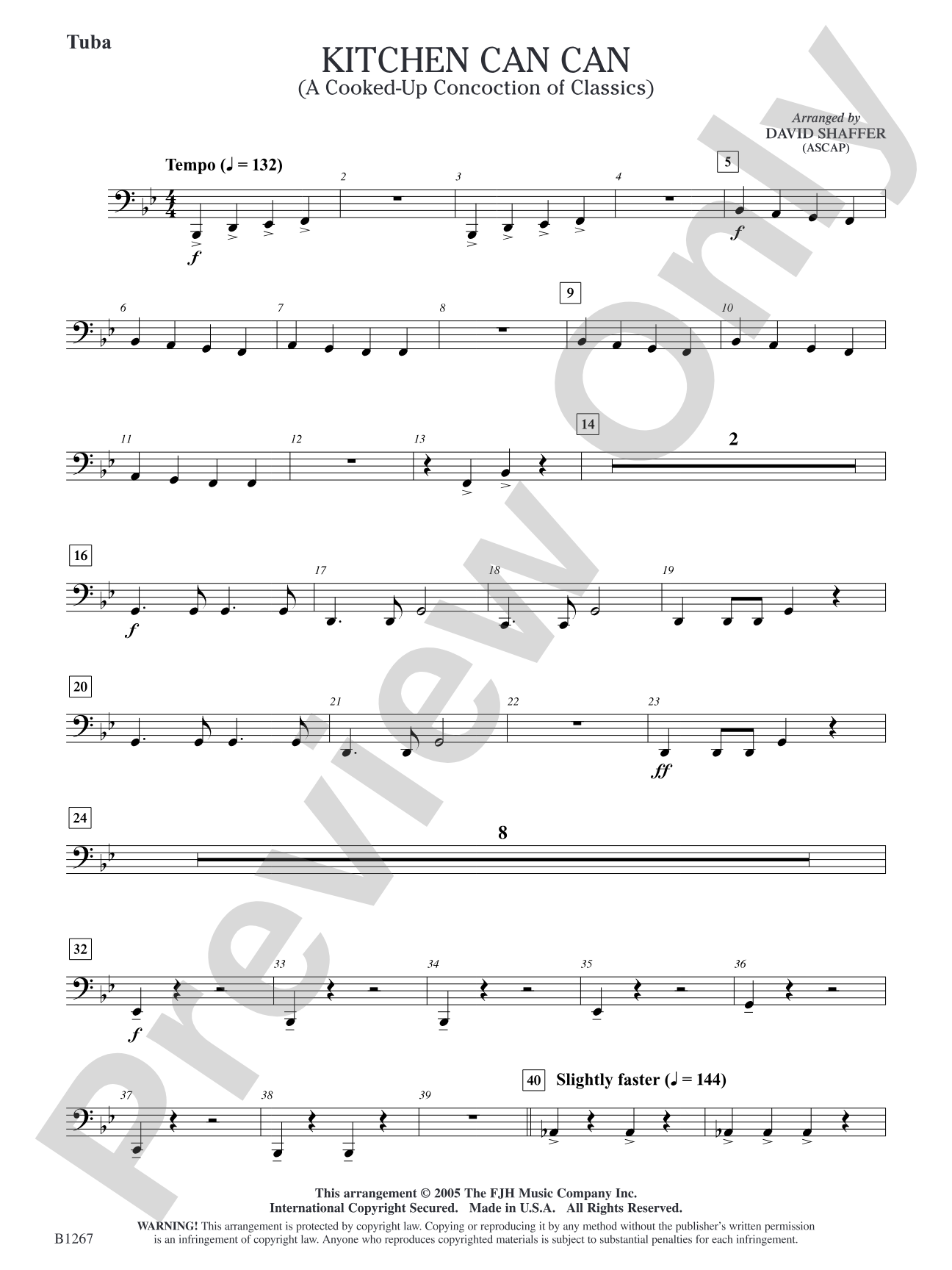 Kitchen Can Can (A Cooked-Up Concoction of Classics): Tuba