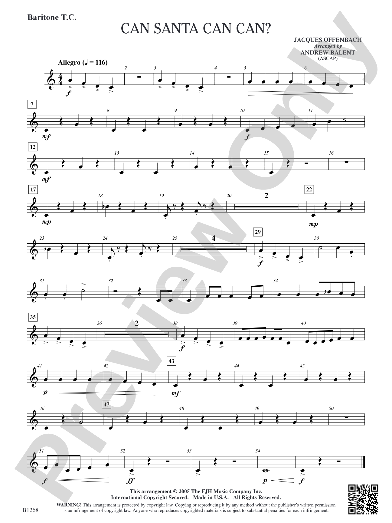 Can Santa Can Can?: Baritone T.C.