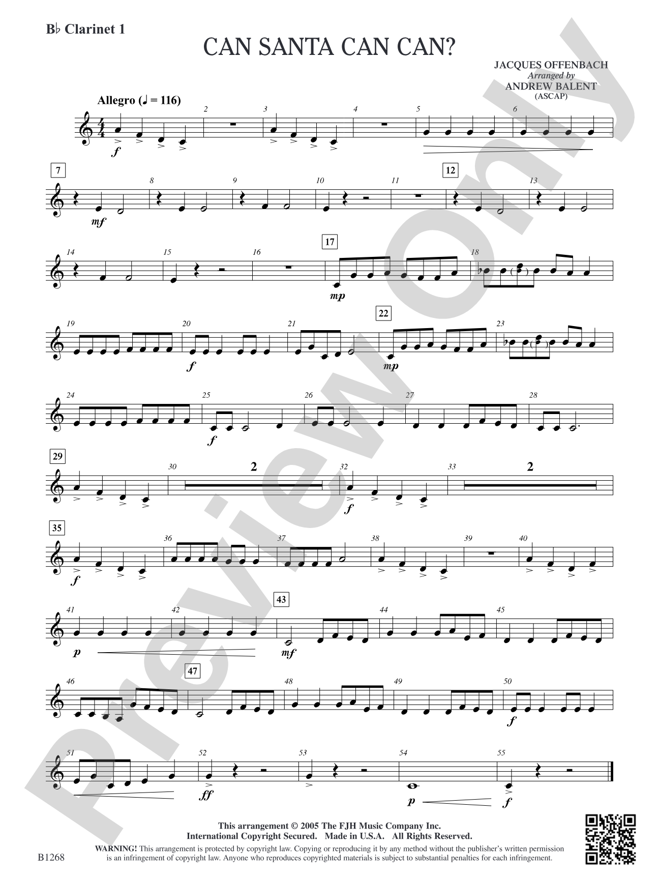 Can Santa Can Can?: B-flat Clarinet 1