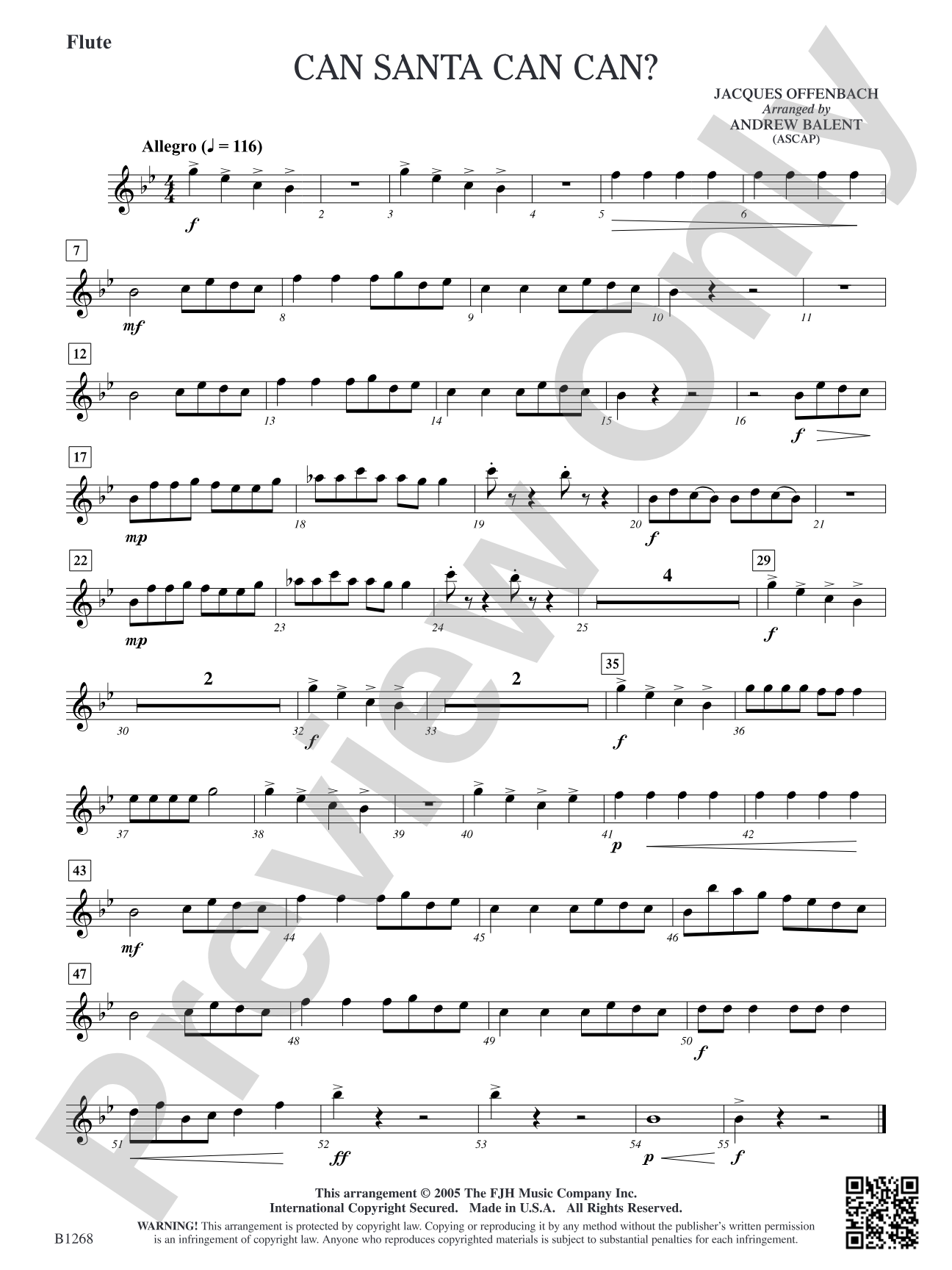 Can Santa Can Can?: Flute