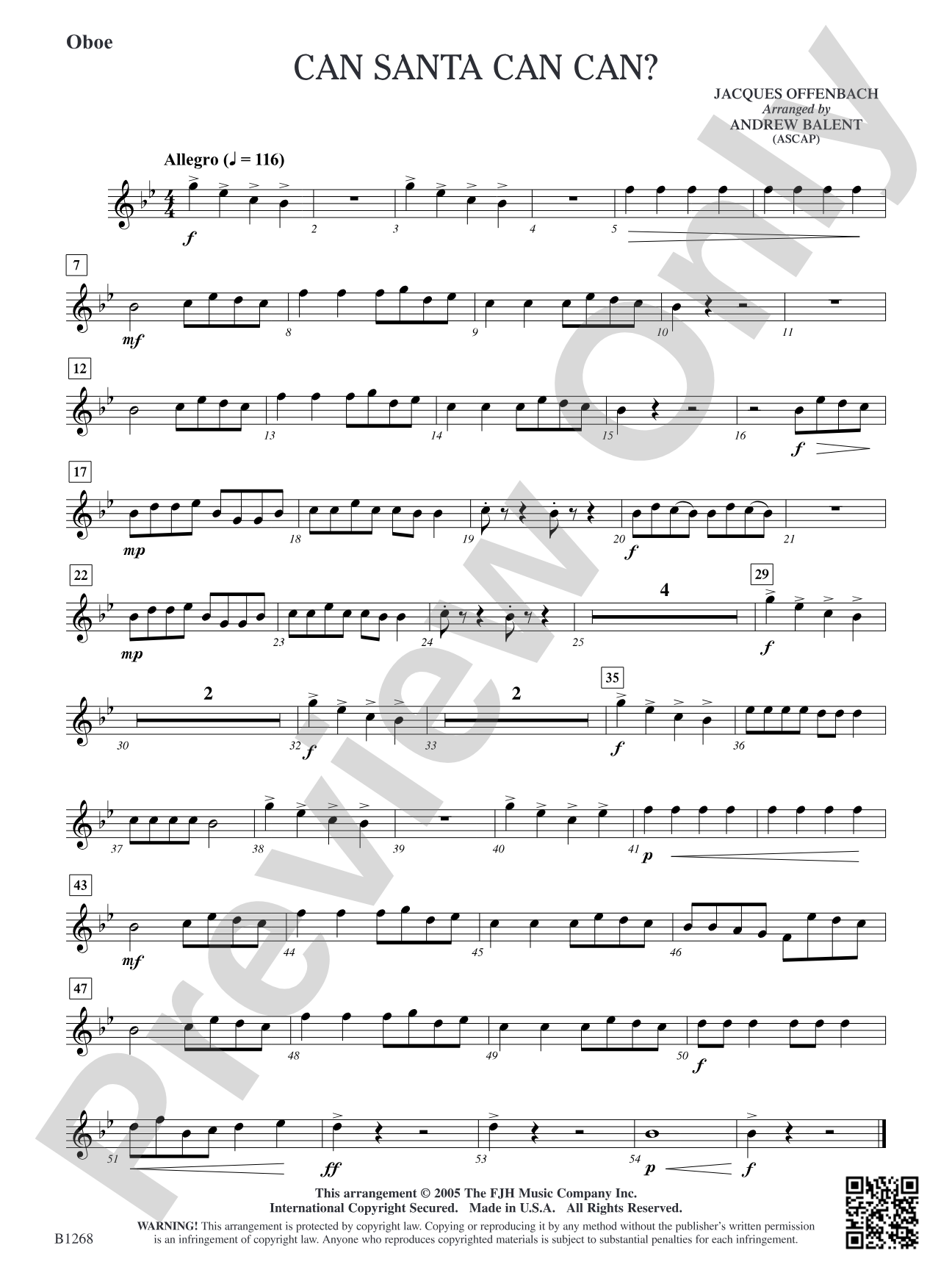 Can Santa Can Can?: Oboe