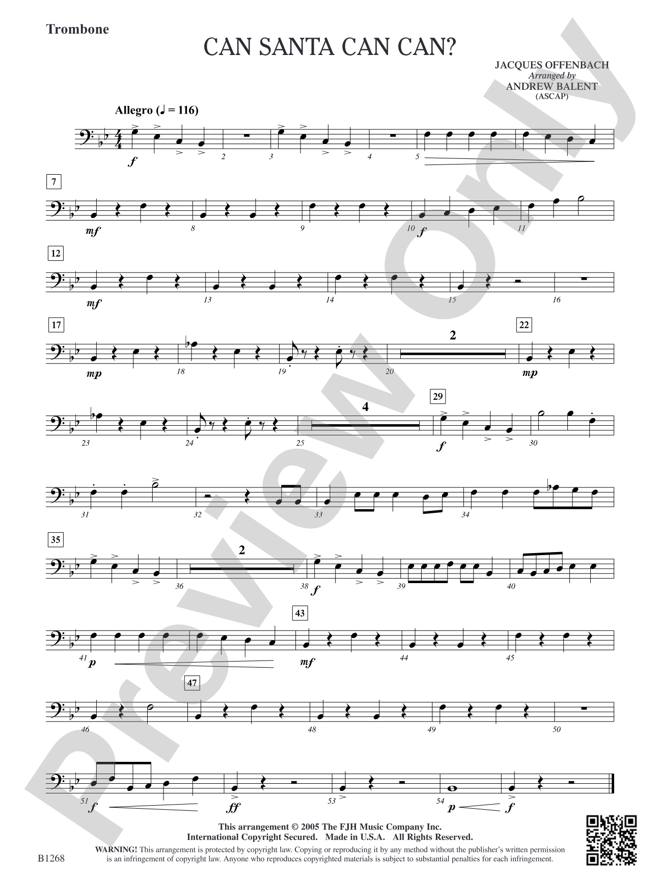 Can Santa Can Can?: Trombone