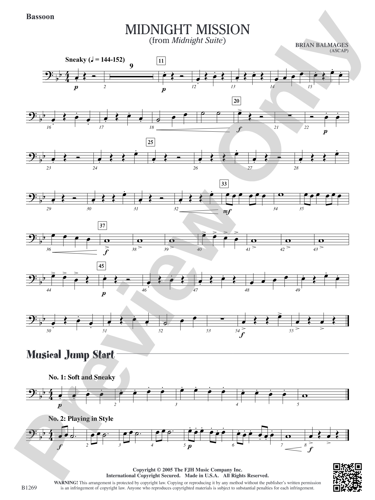 Midnight Mission (From Midnight Suite): Bassoon