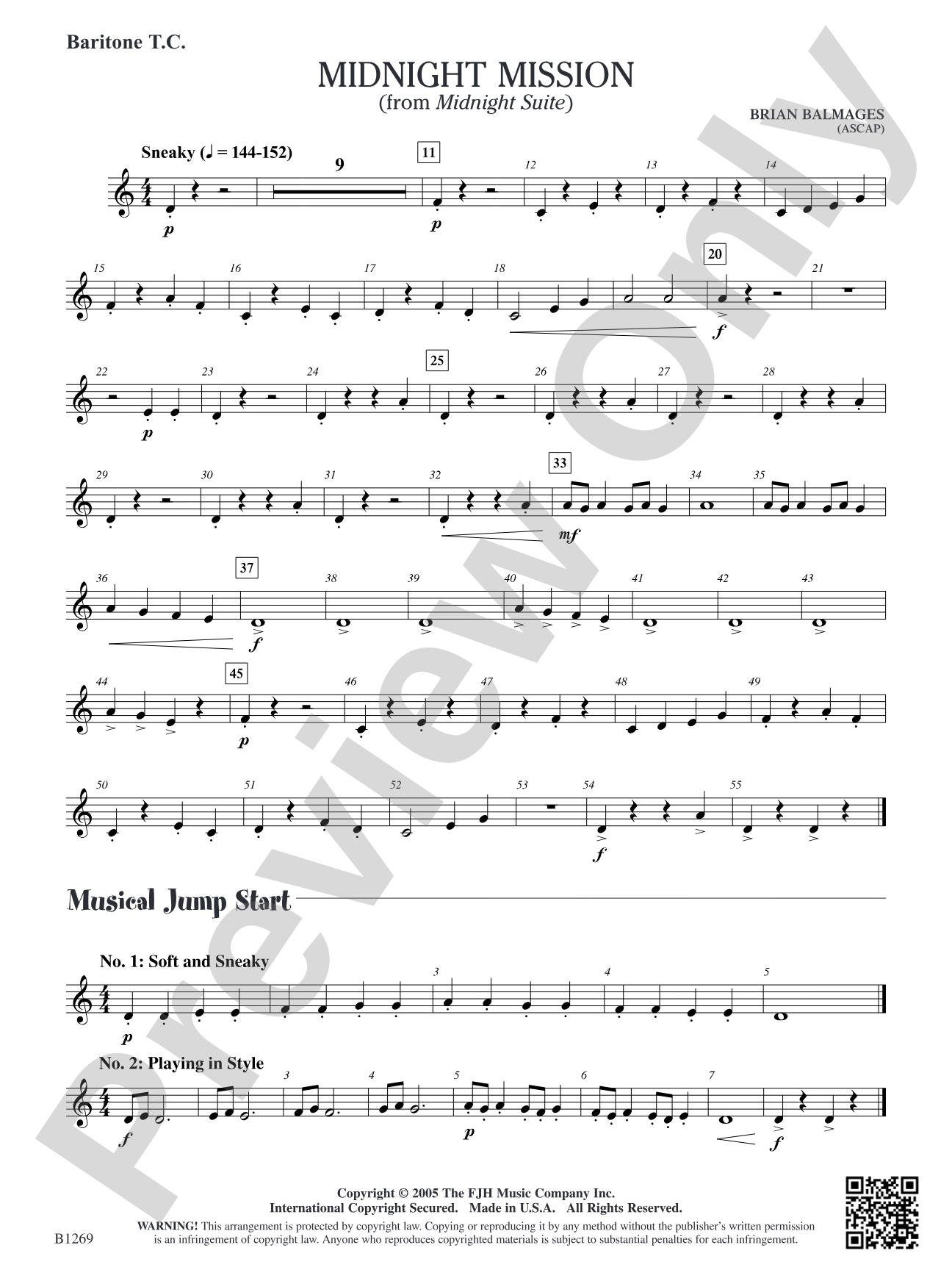 Midnight Mission (From Midnight Suite): Baritone T.C.