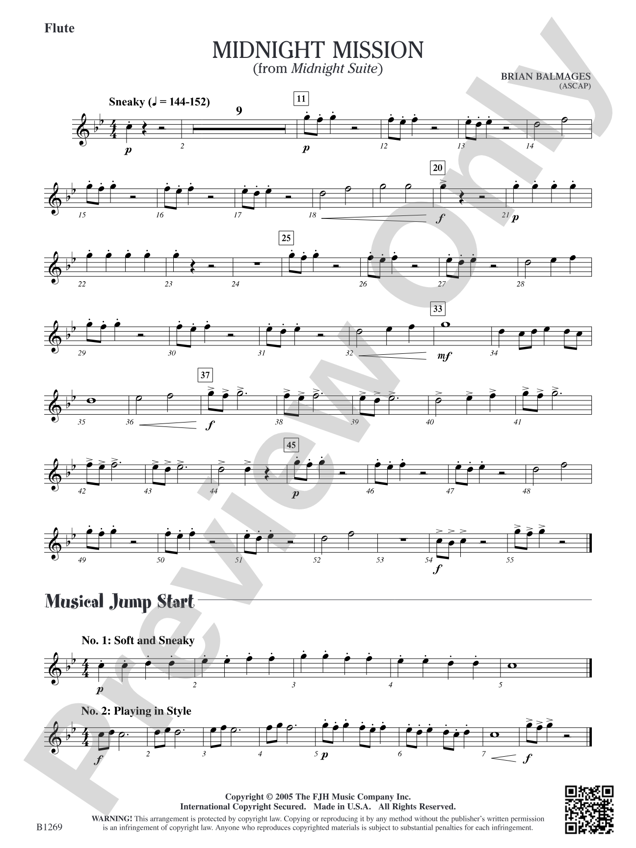 Midnight Mission (From Midnight Suite): Flute