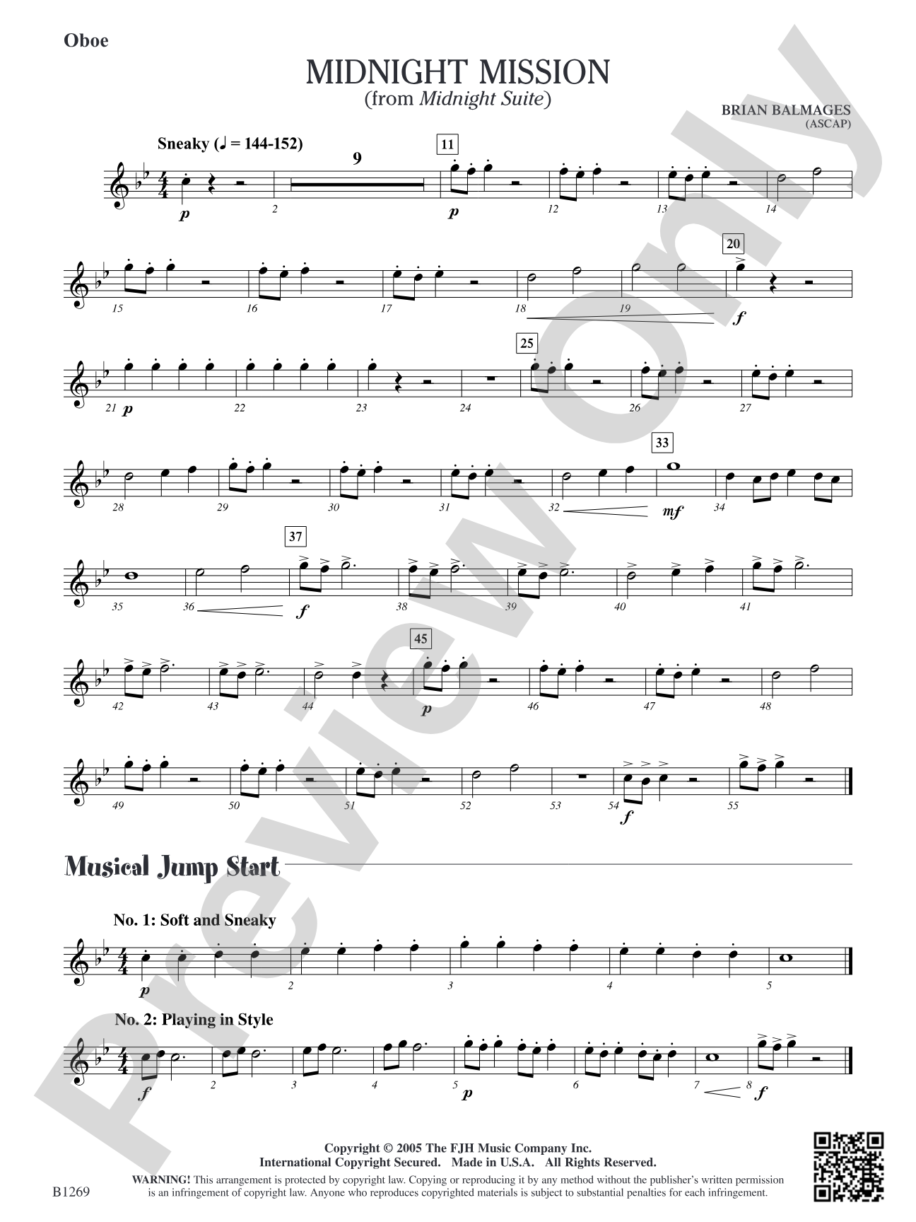 Midnight Mission (From Midnight Suite): Oboe