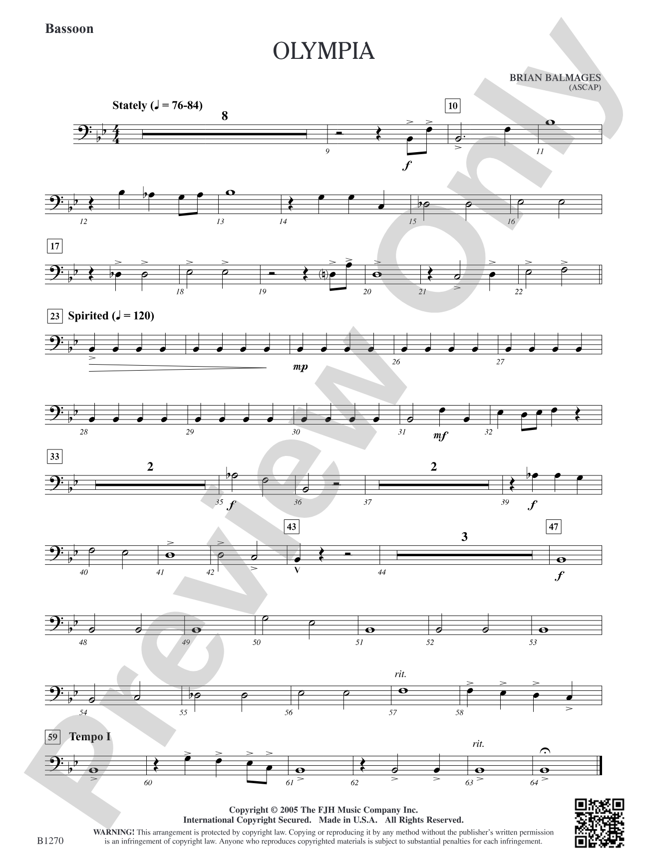 Olympia: Bassoon