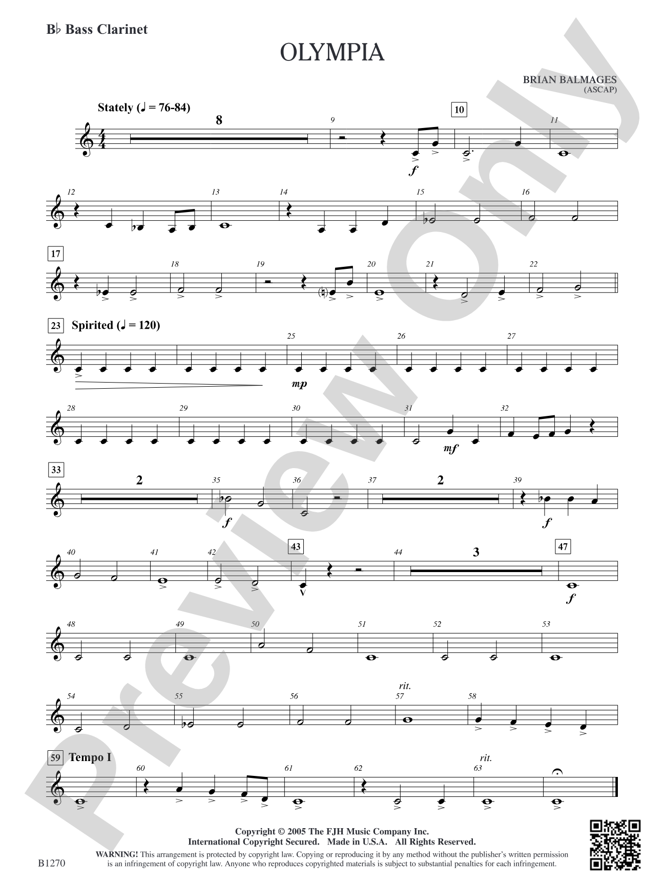 Olympia: B-flat Bass Clarinet