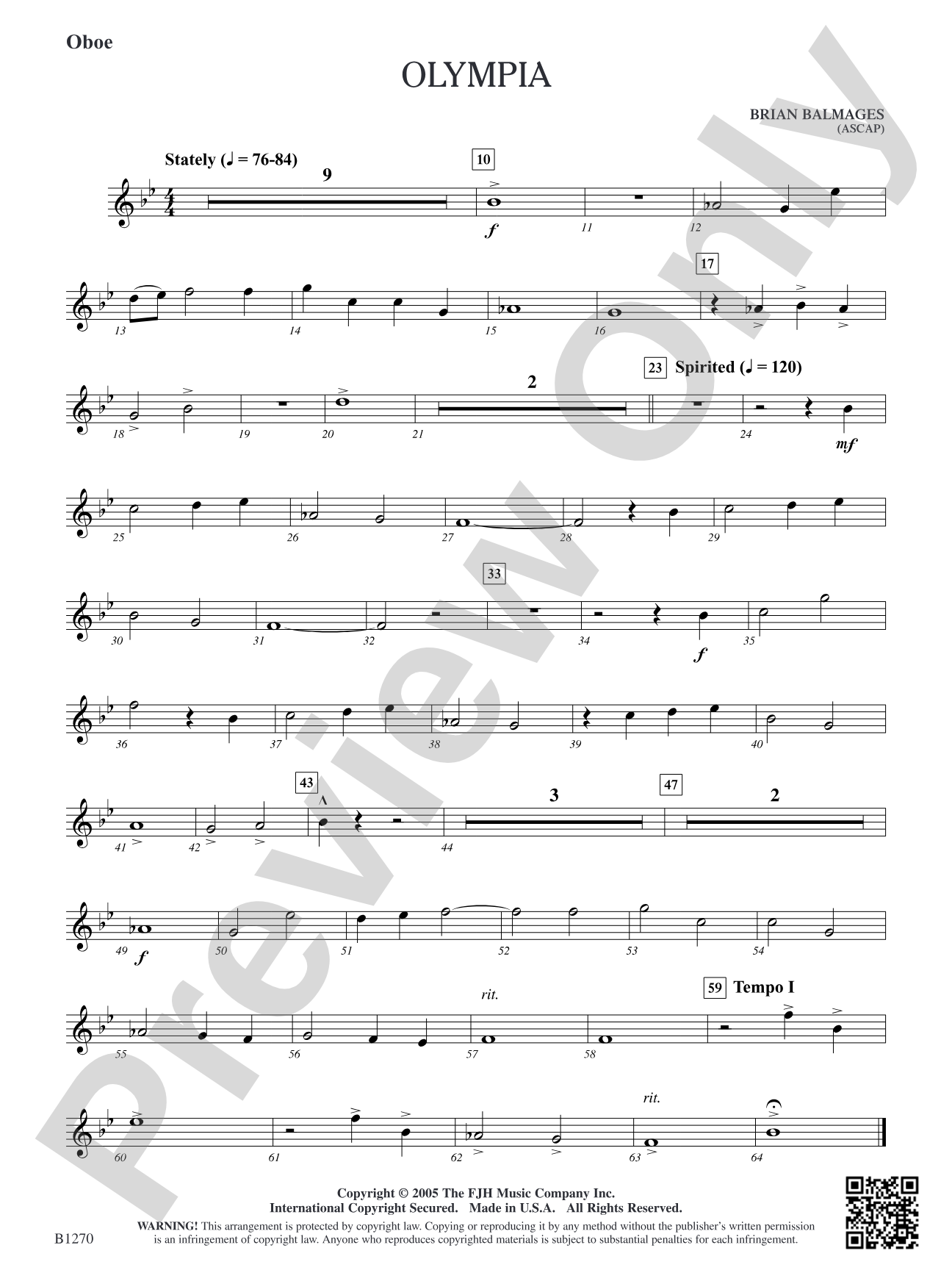 Olympia: Oboe