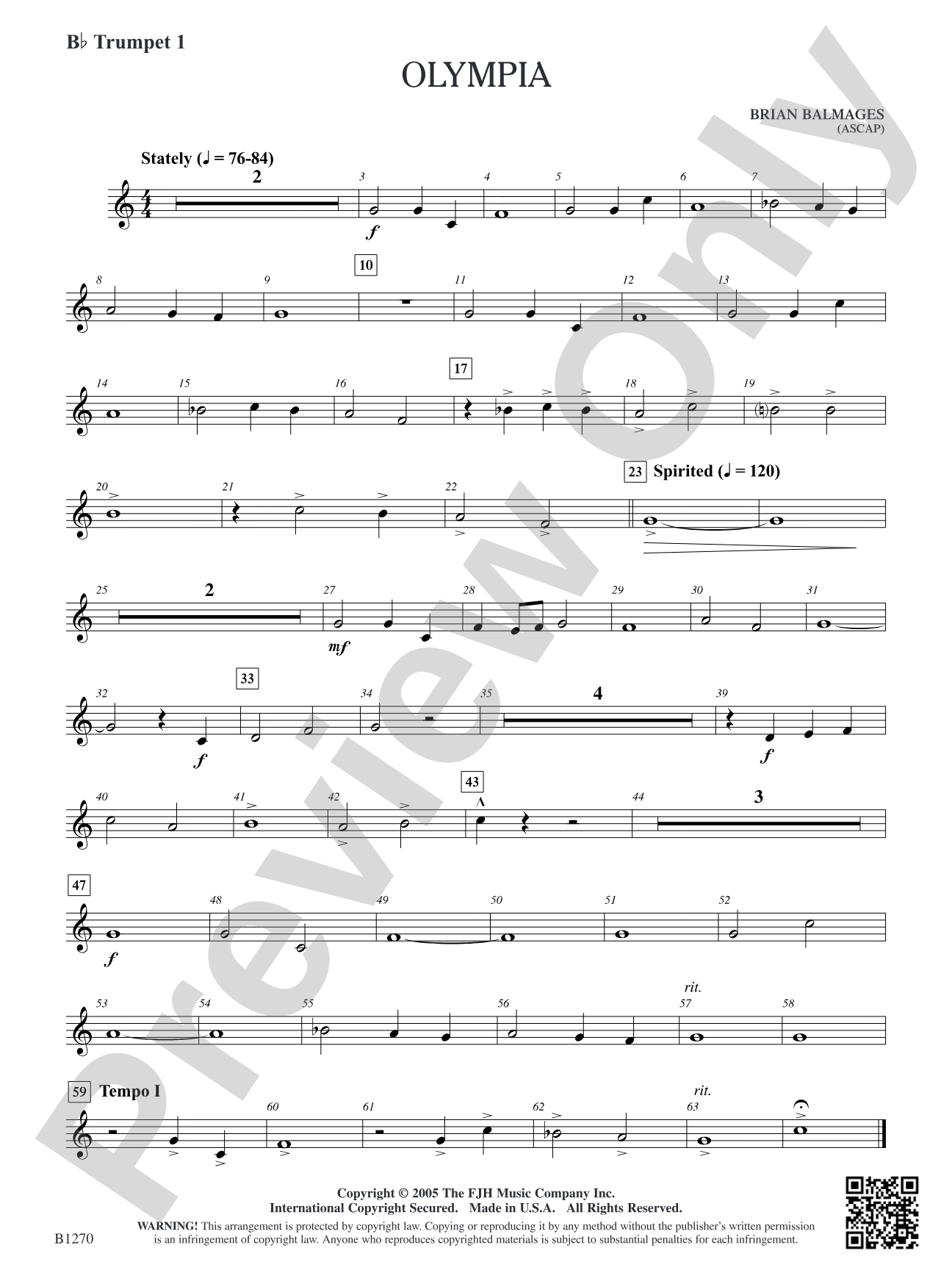 Olympia: B-flat Trumpet 1