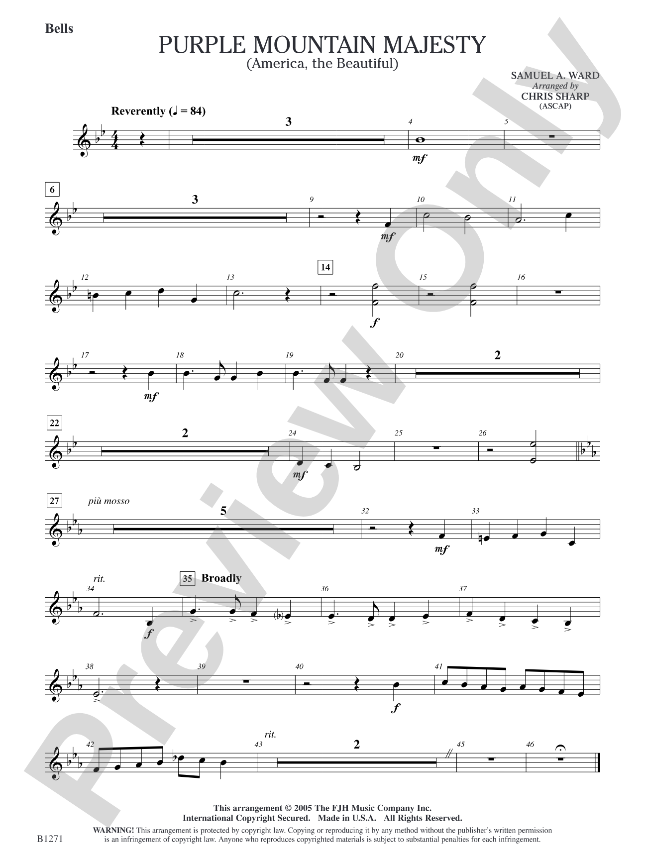 Purple Mountain Majesty (America, The Beautiful): Bells