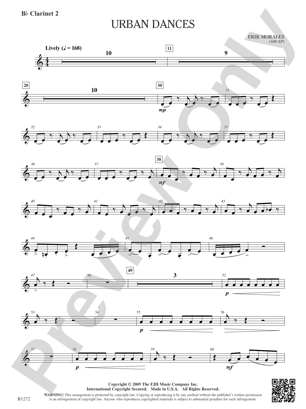 Urban Dances: B-flat Clarinet 2