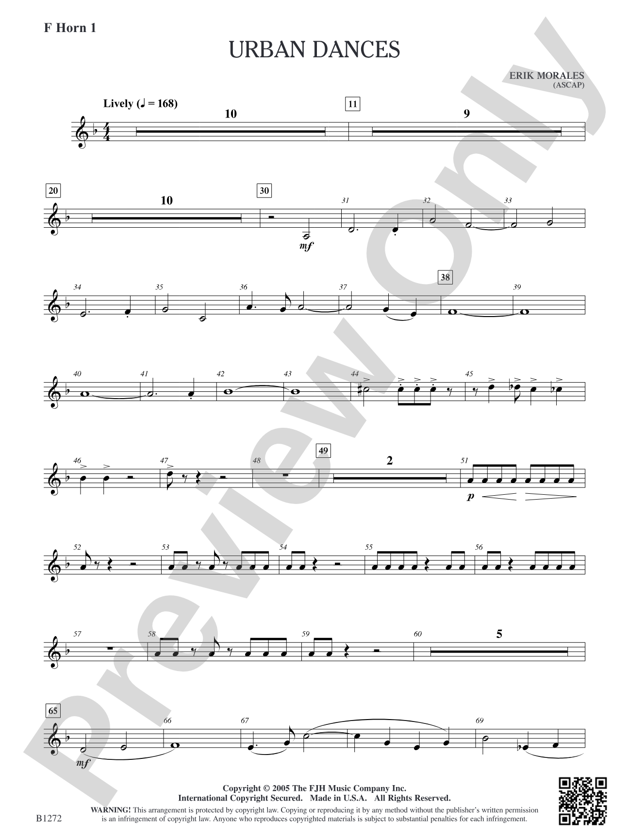 Urban Dances: F Horn 1