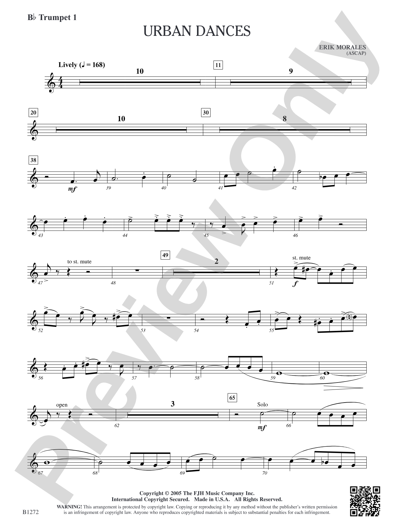 Urban Dances: B-flat Trumpet 1