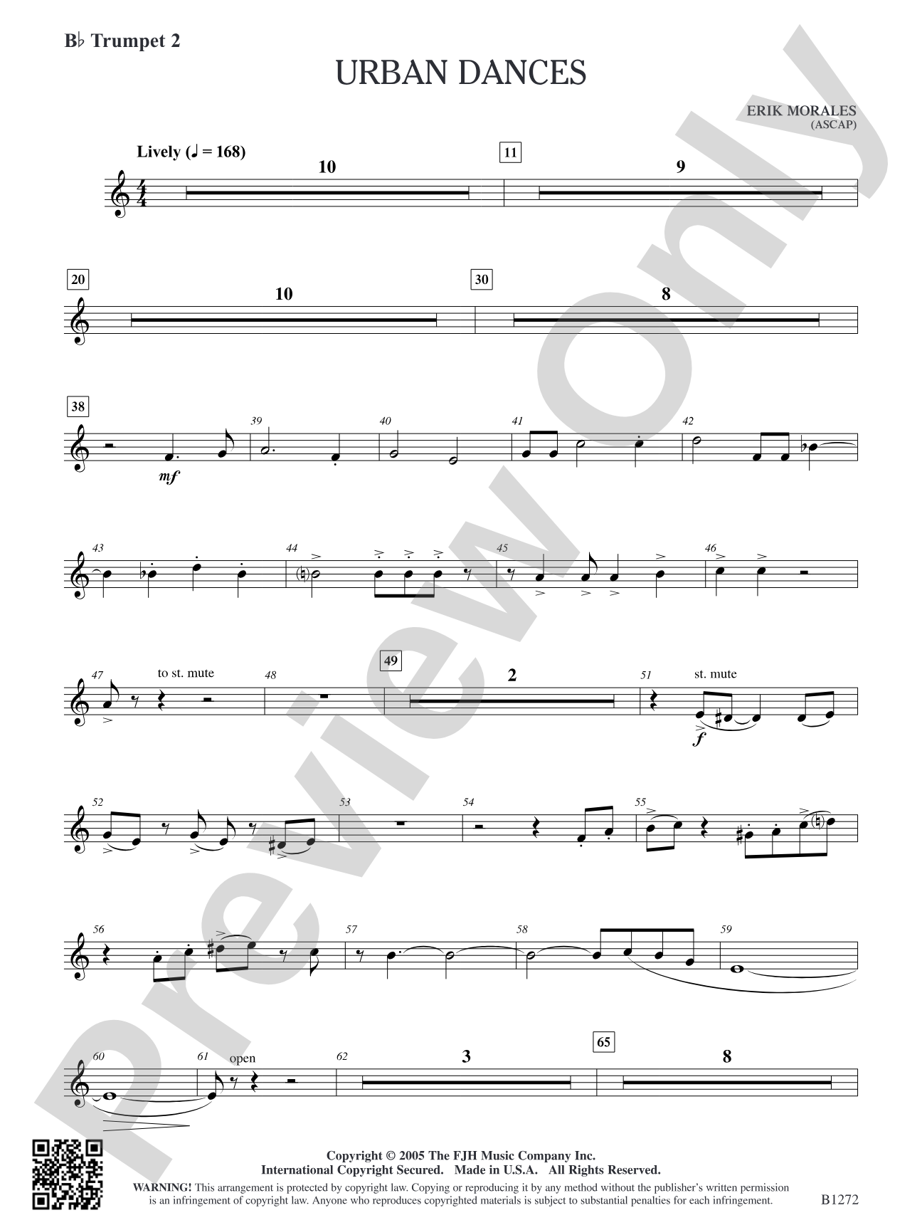 Urban Dances: B-flat Trumpet 2