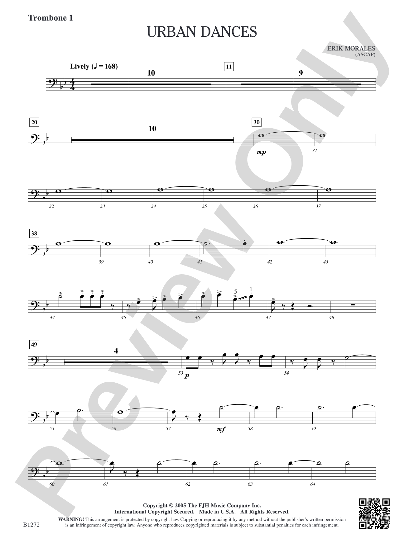 Urban Dances: Trombone 1