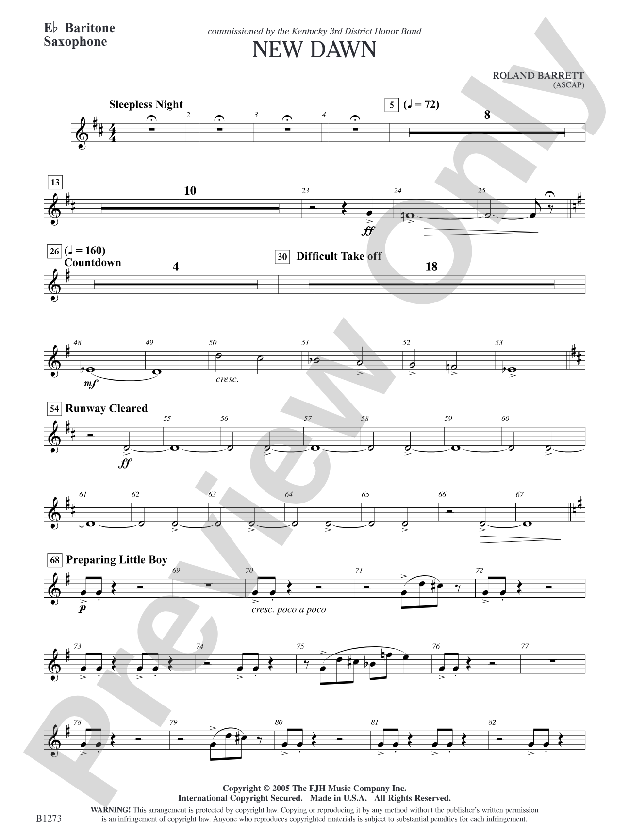 New Dawn: E-flat Baritone Saxophone