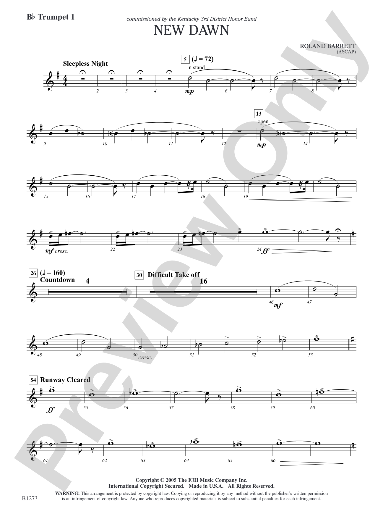 New Dawn: B-flat Trumpet 1