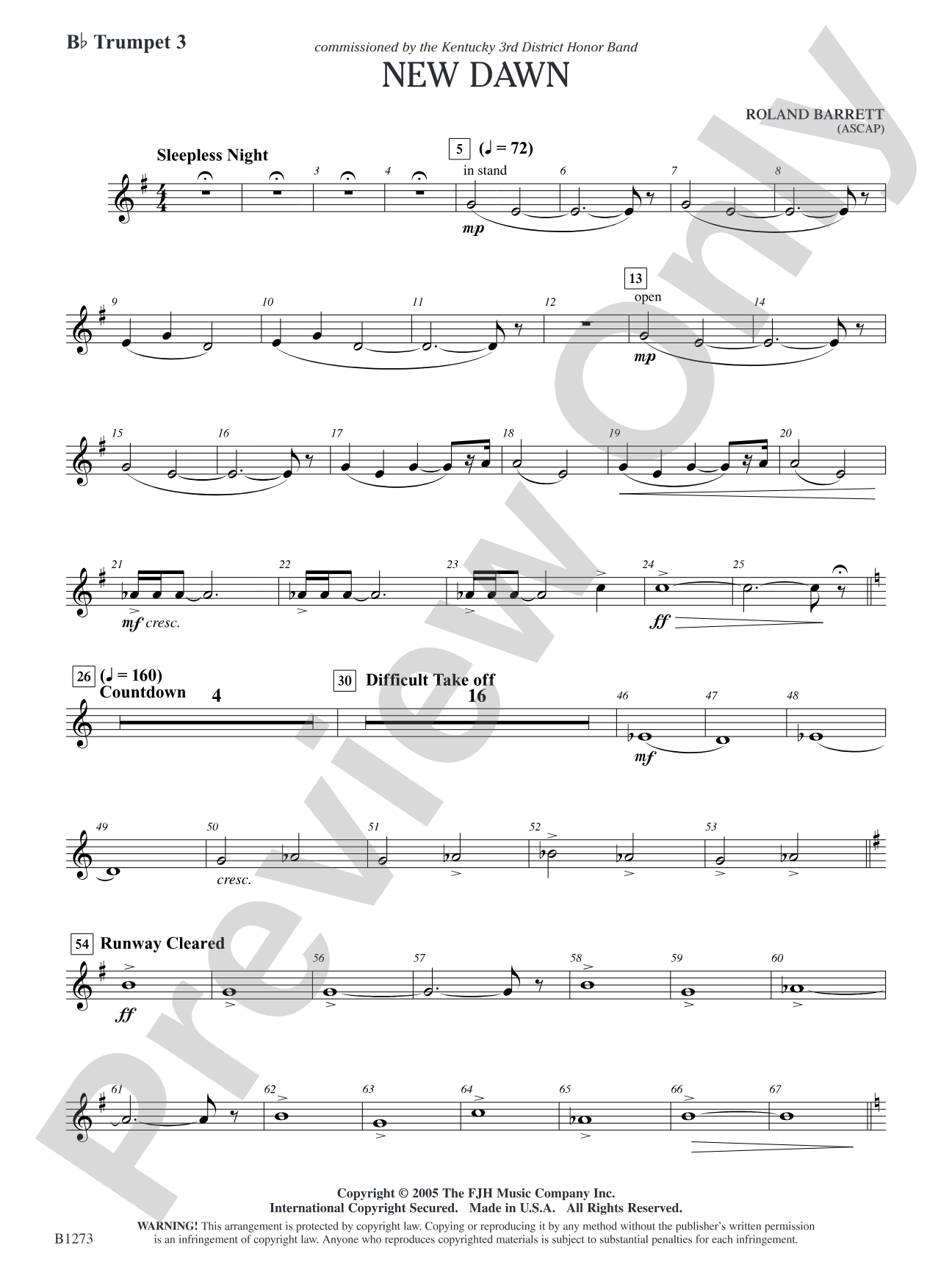 New Dawn: B-flat Trumpet 3