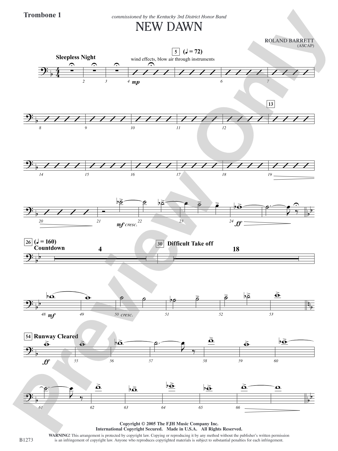 New Dawn: Trombone 1