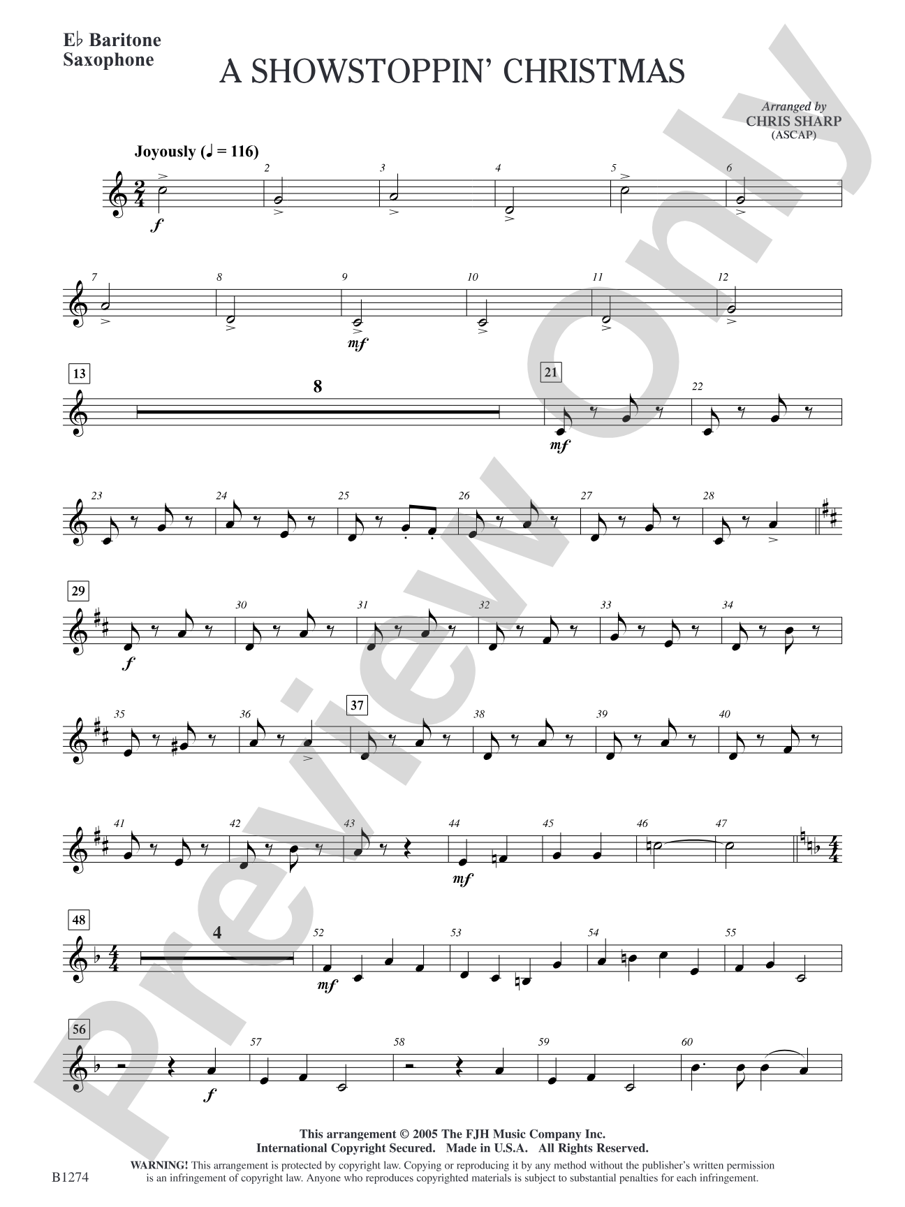 A Showstoppin' Christmas: E-flat Baritone Saxophone