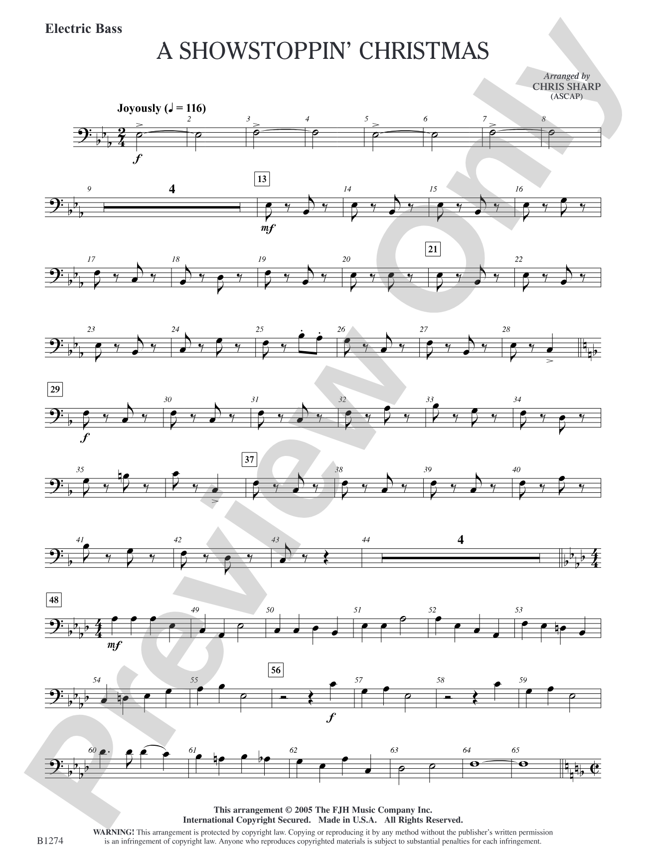 A Showstoppin' Christmas: Electric Bass