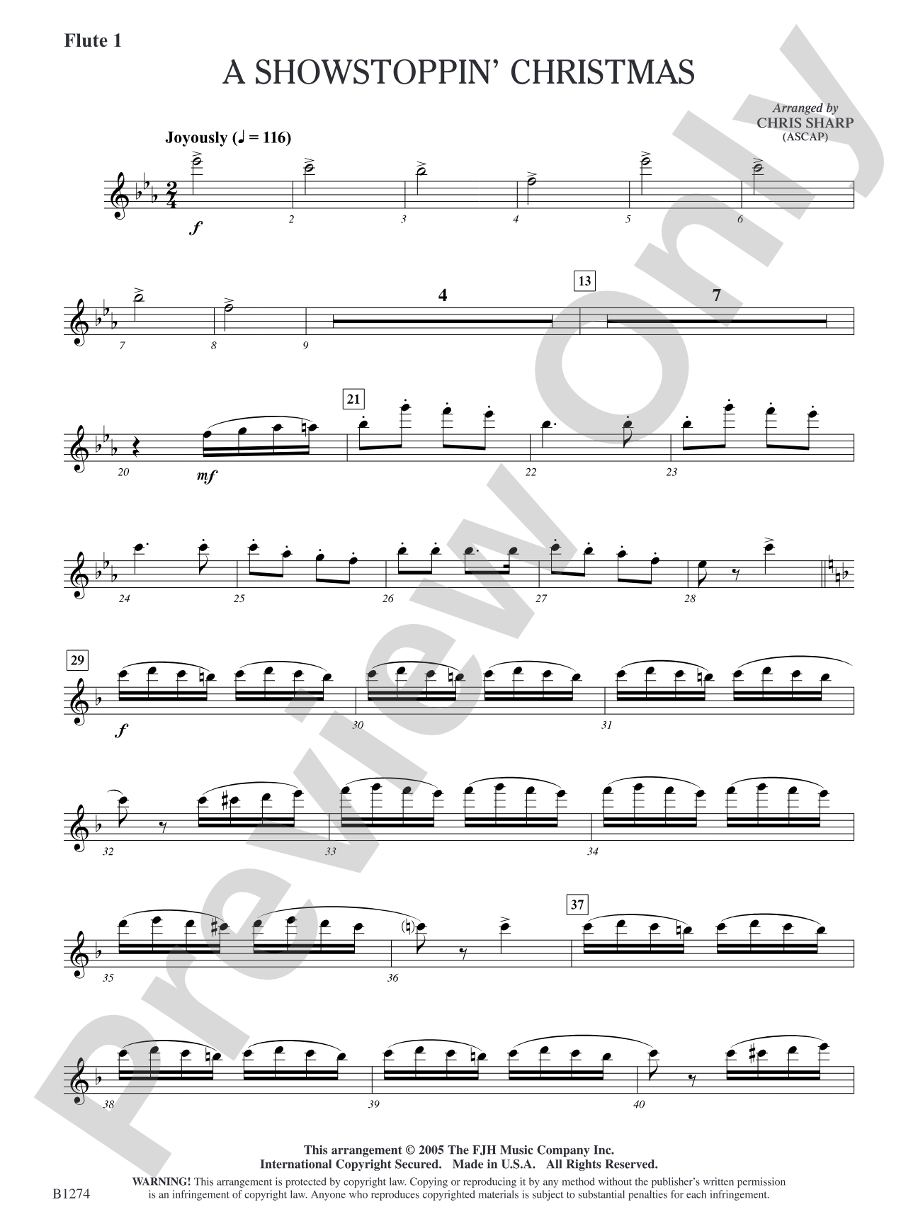 A Showstoppin' Christmas: Flute 1