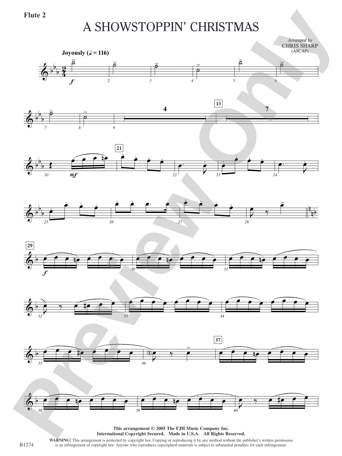 A Showstoppin' Christmas: Flute 2