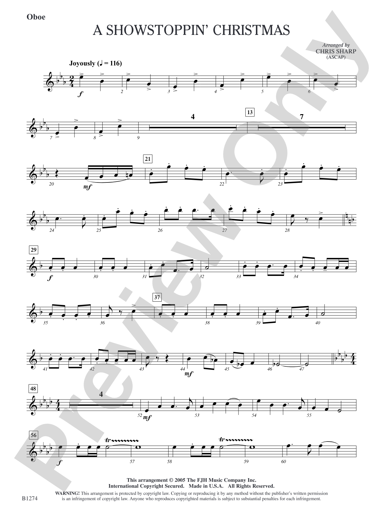 A Showstoppin' Christmas: Oboe