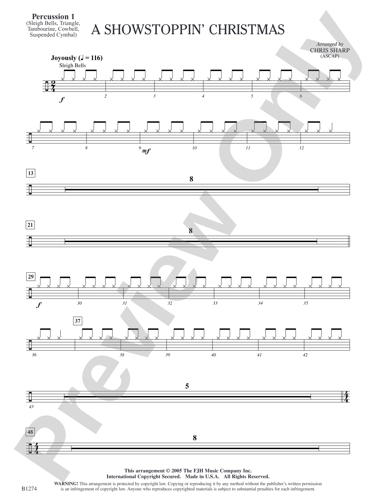 A Showstoppin' Christmas: Percussion 1