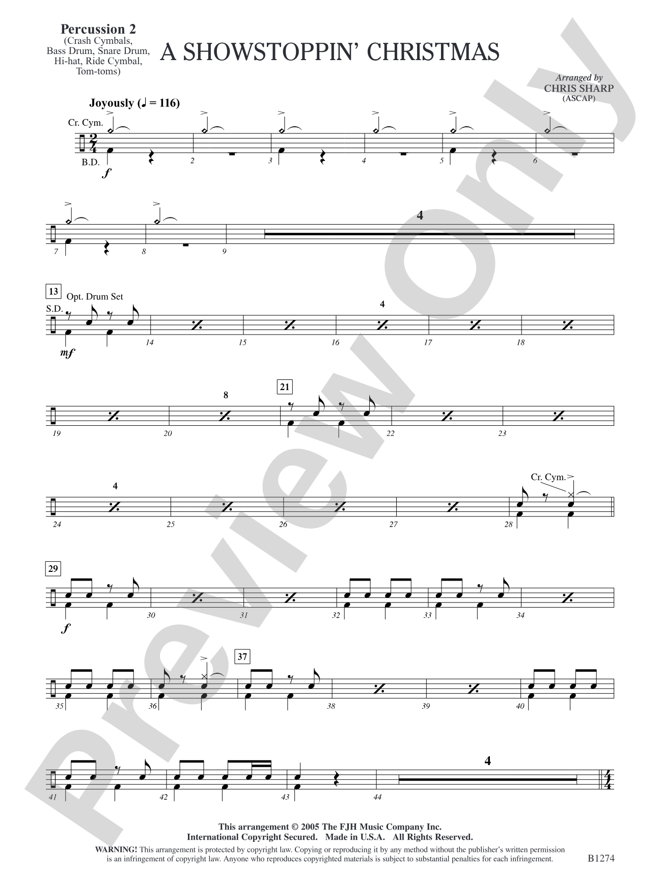 A Showstoppin' Christmas: Percussion 2