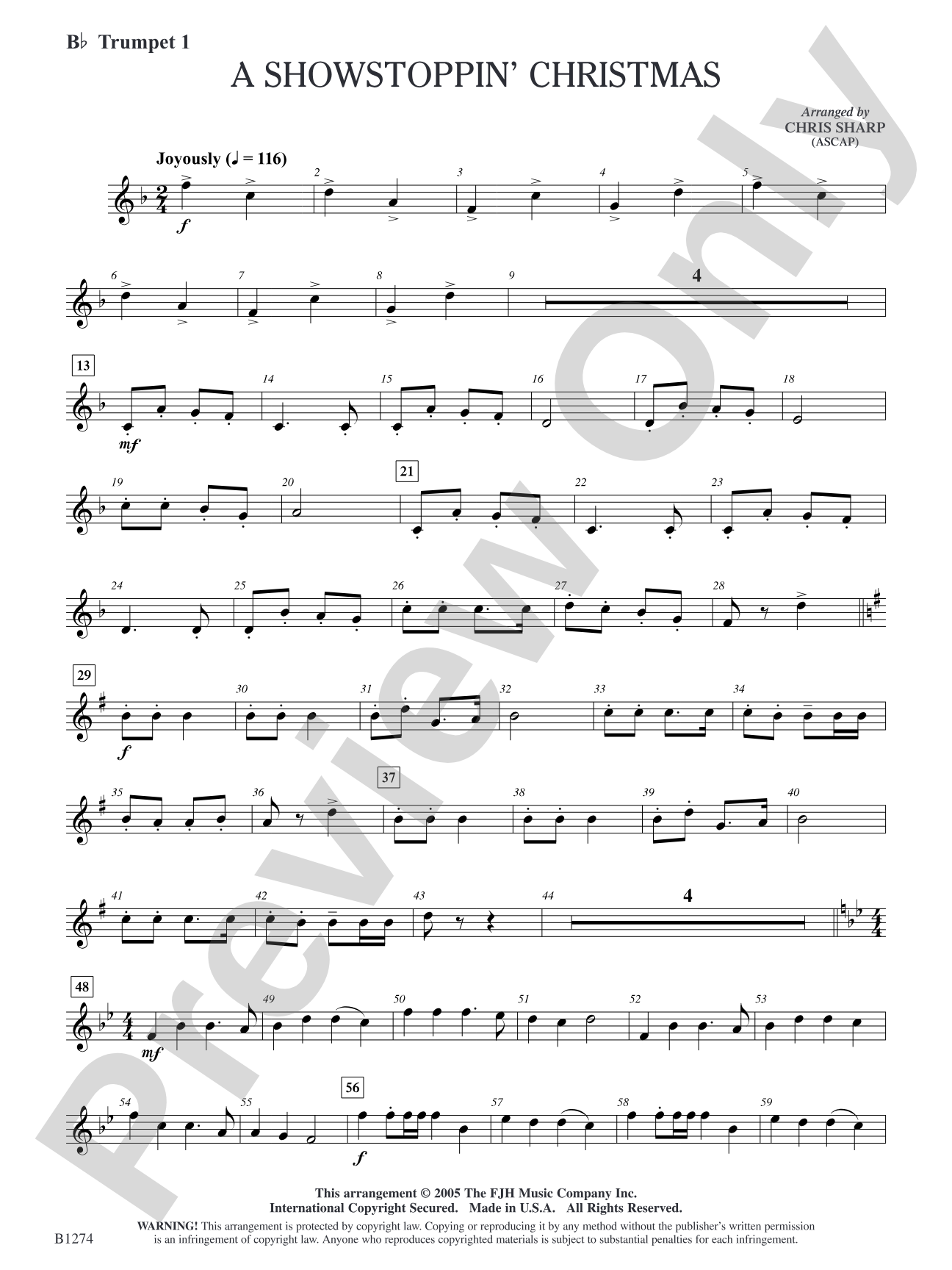 A Showstoppin' Christmas: B-flat Trumpet 1