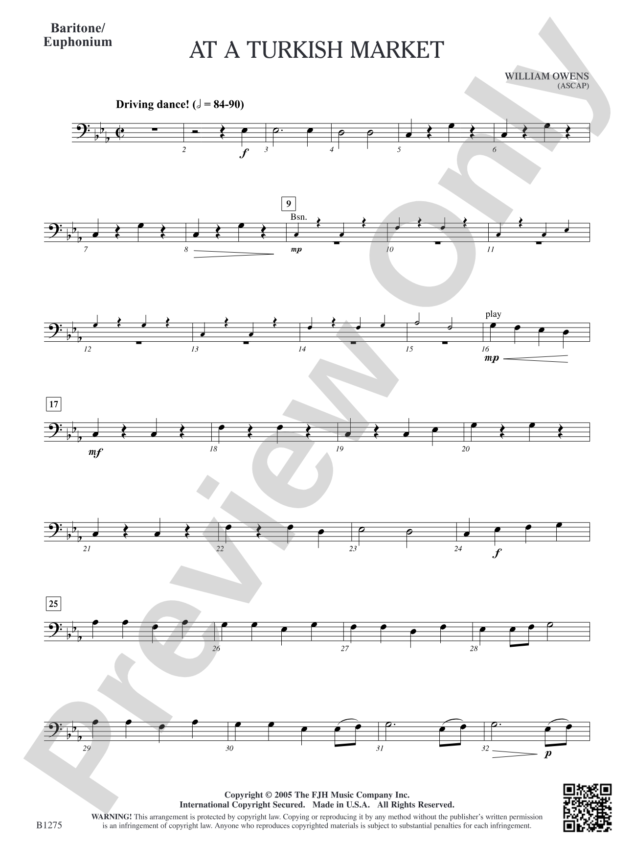 At a Turkish Market: Baritone/Euphonium