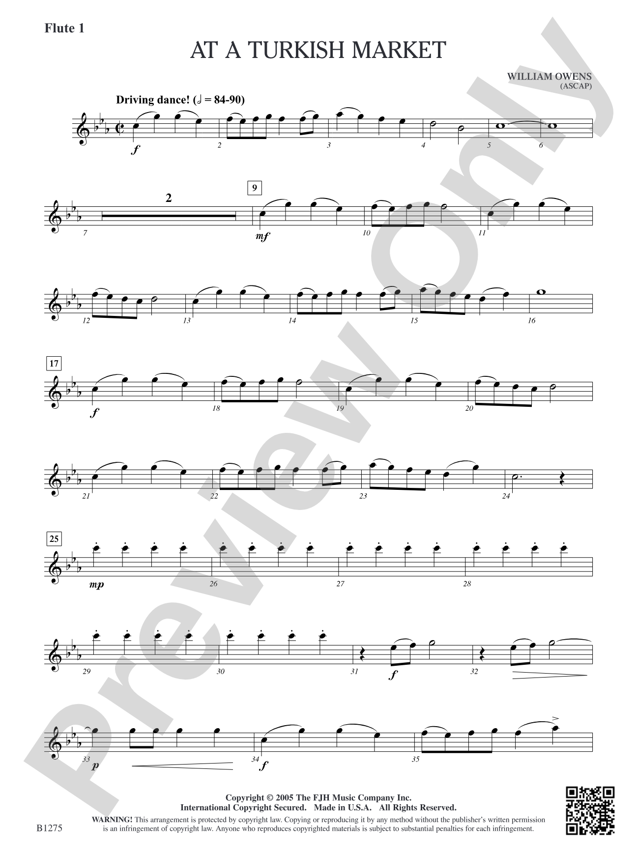 At a Turkish Market: Flute 1