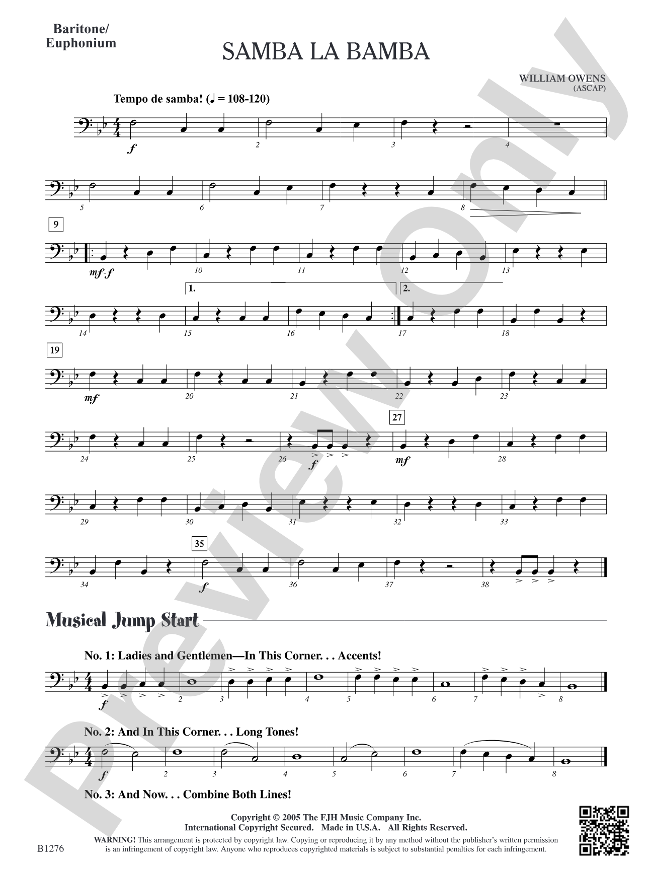 Samba La Bamba: Baritone/Euphonium