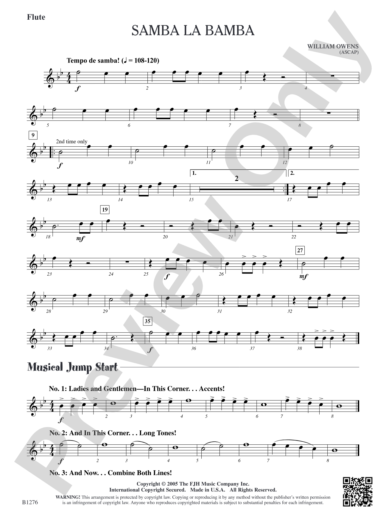 Samba La Bamba: Flute