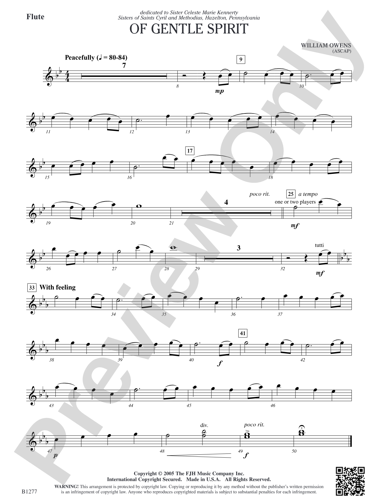 Of Gentle Spirit: Flute