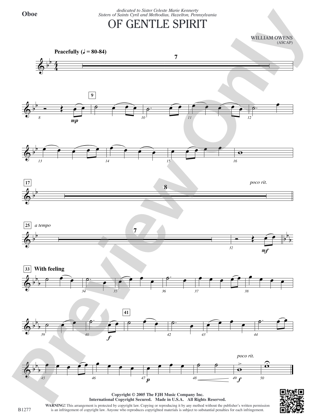 Of Gentle Spirit: Oboe
