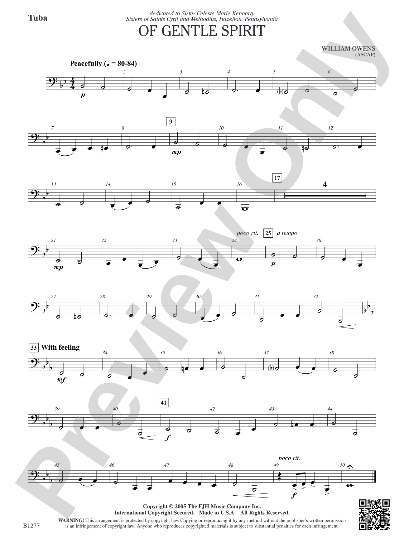 Of Gentle Spirit: Tuba