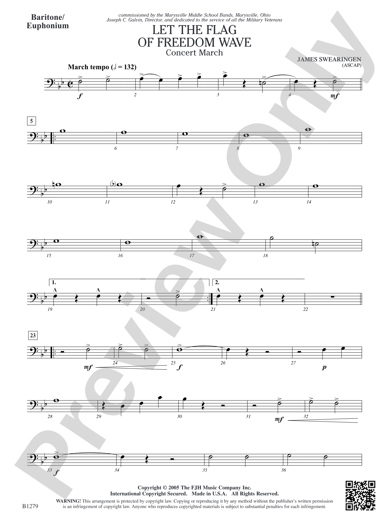 Let the Flag of Freedom Wave: Baritone/Euphonium