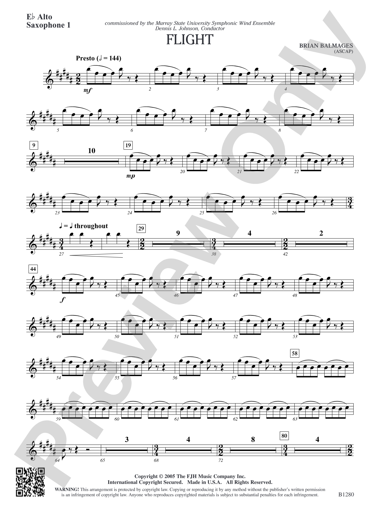 Flight: E-flat Alto Saxophone 1