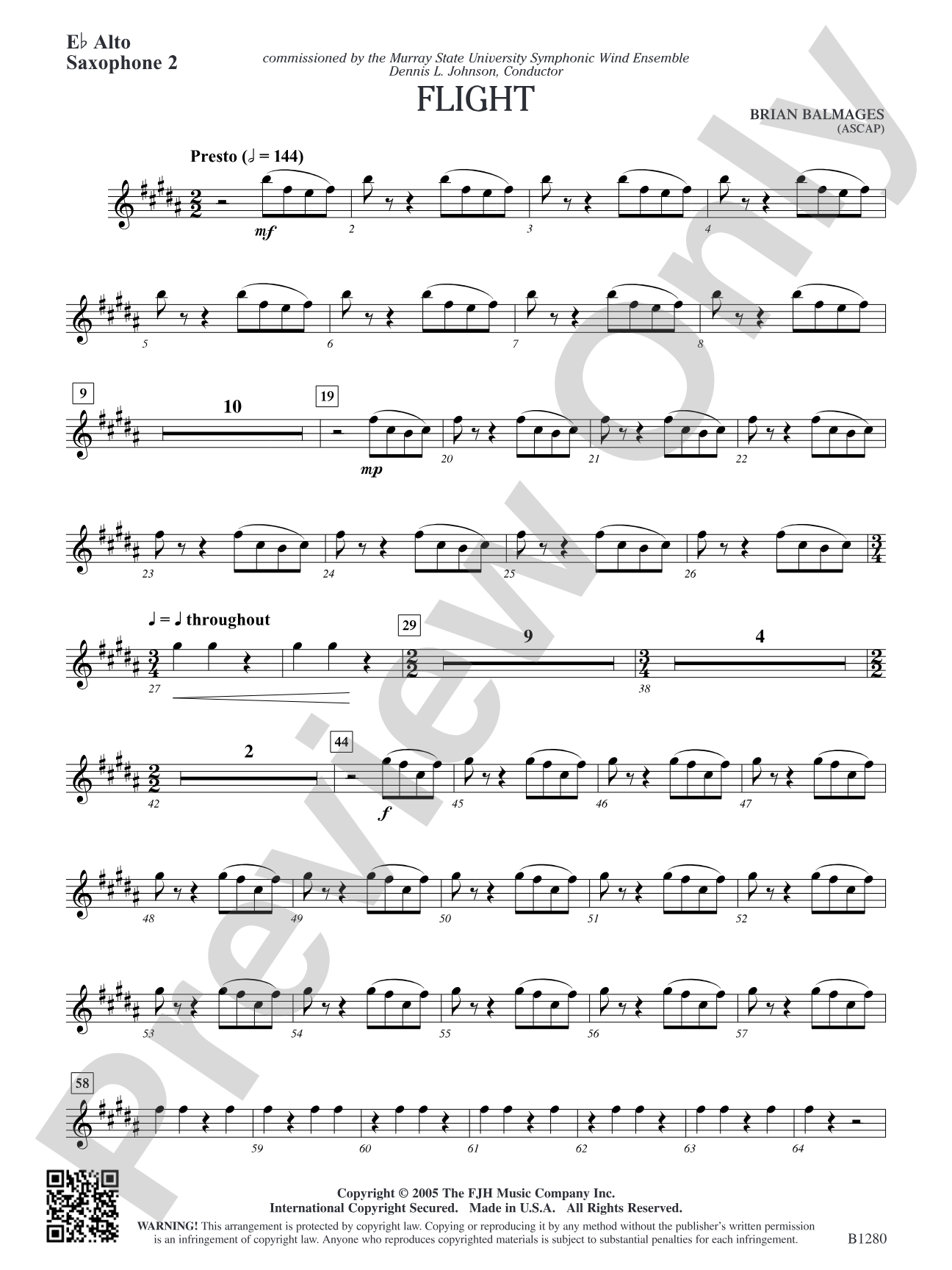Flight: E-flat Alto Saxophone 2