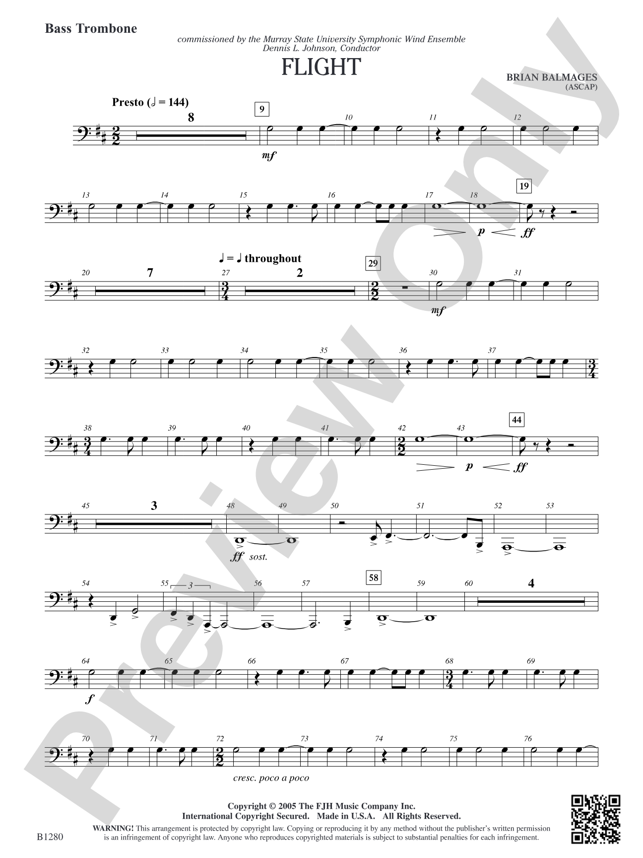 Flight: Bass Trombone