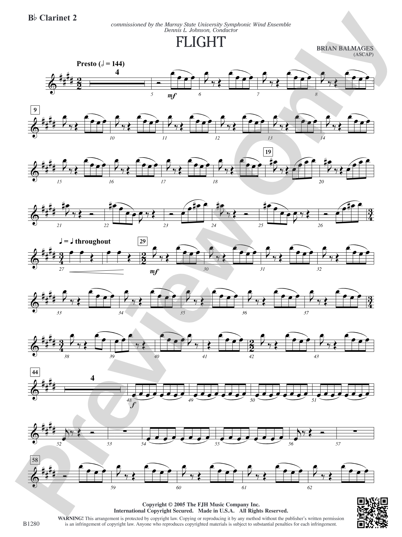 Flight: B-flat Clarinet 2