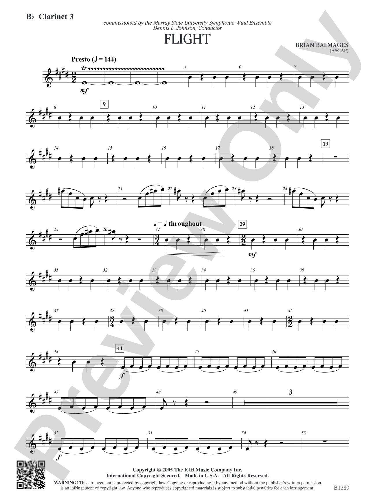 Flight: B-flat Clarinet 3