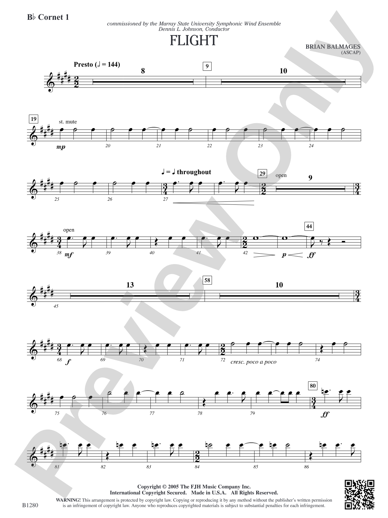 Flight: B-flat Cornet 1