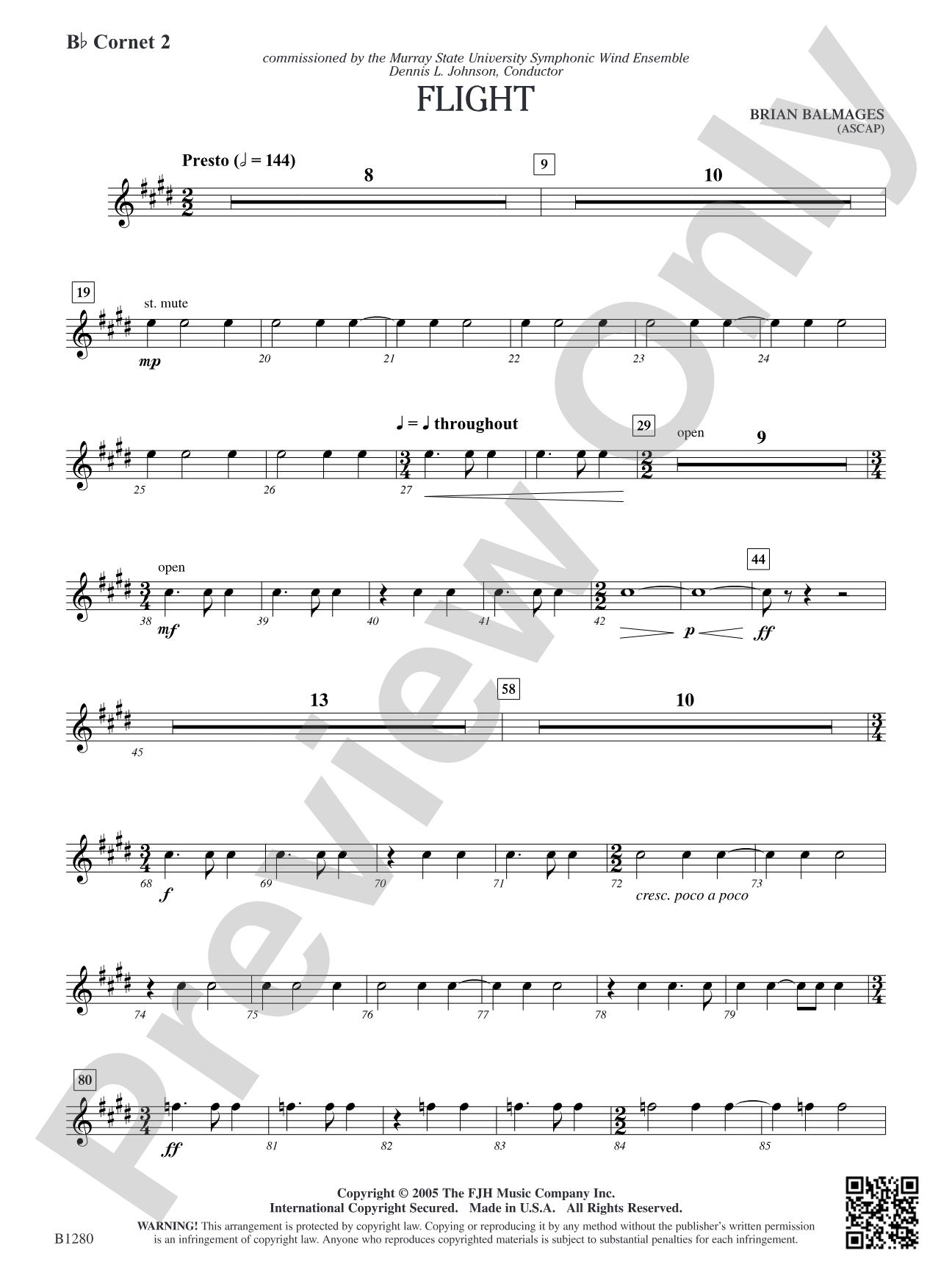 Flight: B-flat Cornet 2