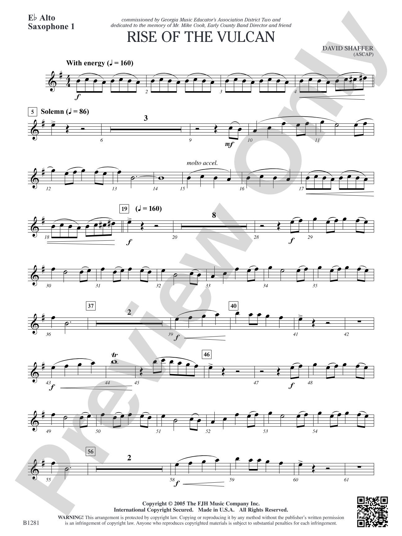 Rise of the Vulcan: E-flat Alto Saxophone 1